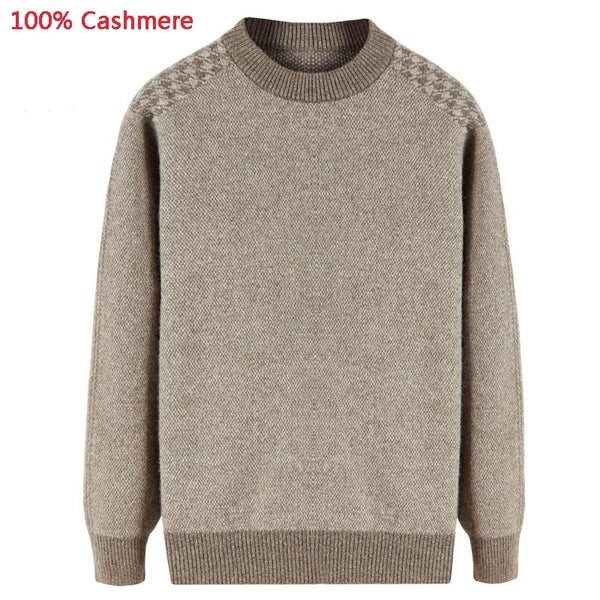 New arrival high quality 100% Pure Cashmere Men Sweater Flower Winter Thickening Casual O-neck Pullovers plus size XSSMLXL-6XL