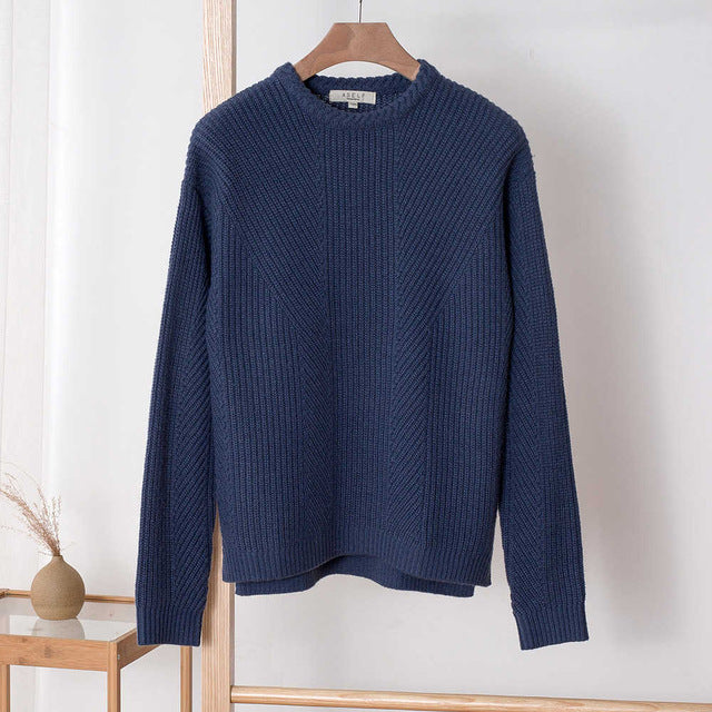 METERSBONWE New Autumn Winter Men Sweaters  Long Sleeve Pullover Solid Color Fashion Korean Teen Sweater