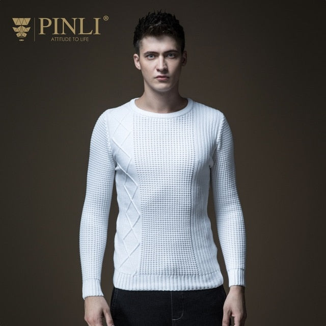 Agasalho Masculino Sweater Pinli Product Made Fall New Knit Male Pure Color Render B183210166 Round Collar Cultivate Morality