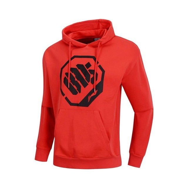 Li-Ning Men BAD FIVE Basketball Series Sweater 100% Cotton Comfort Loose Fit Printing LiNing Sports Hoodie AWDP061 CJFM19