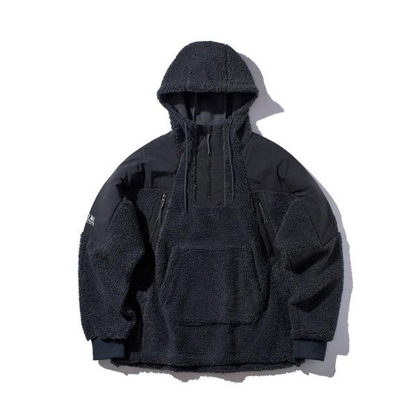 Li-Ning Men BAD FIVE Po Knit Basketball Hoodie Warm Fleece Loose Fit Polyester LiNing Sports Winter Coat Sweater AWDP621 COND19