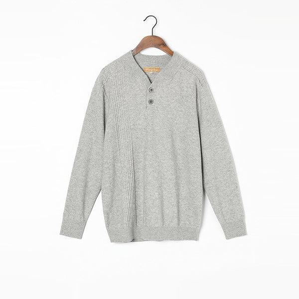 100%Cashmere Sweater Men Natural Fabric High Quality Embroidery Winter Pullover Dark Grey V-neck Pure Cashmere Sweaters Man