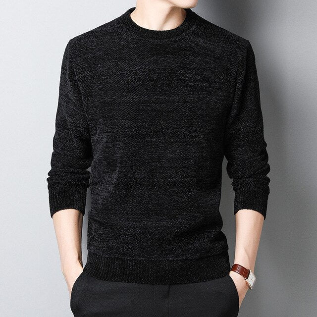 2019 Thick Velvet New Fashion Brand Sweaters Men Pullover Warm Slim Fit Jumpers Knitting Winter Korean Style Casual Men Clothes