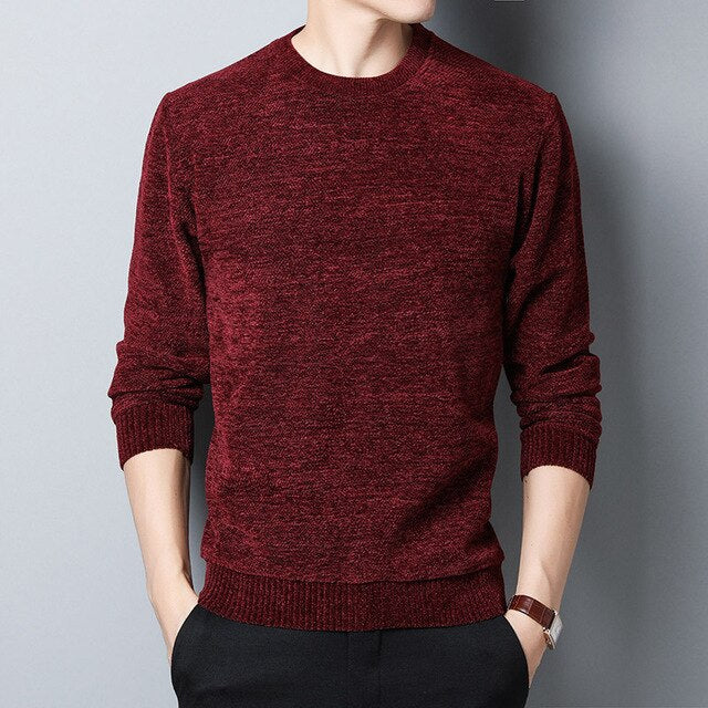 2019 Thick Velvet New Fashion Brand Sweaters Men Pullover Warm Slim Fit Jumpers Knitting Winter Korean Style Casual Men Clothes