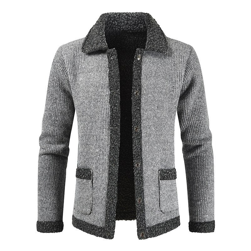 Warm Men's Cardigans 2019 Winter New Cool Teen Sweaters Male Casual Knitted Cardigan for Men Plus Velvet Thickening Sweater Coat
