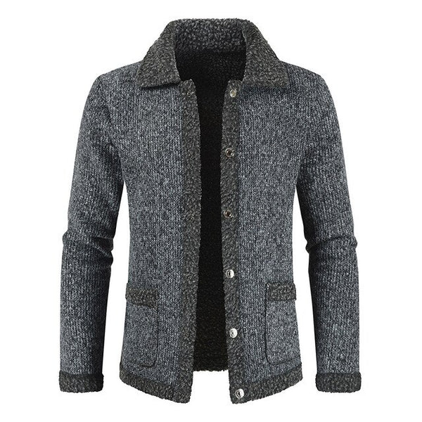 Warm Men's Cardigans 2019 Winter New Cool Teen Sweaters Male Casual Knitted Cardigan for Men Plus Velvet Thickening Sweater Coat