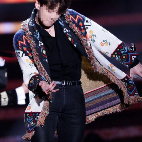 New high-grade sweaters in spring 2019 fashion double-sided jacquard tassel sweate Sweaters for women and men High-end cardigan