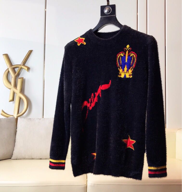 WD10554  Fashion Men's Sweaters 2019 Runway Luxury Brand European Design party style Men's Clothing