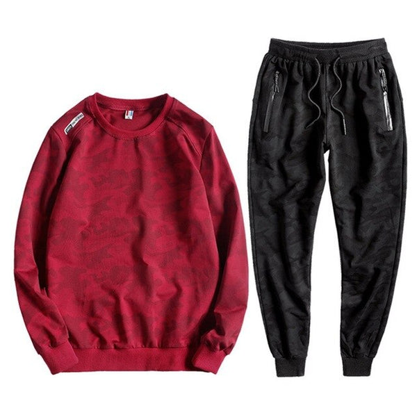 Men's Sweater Camouflage Sportswear Sets 9XL 10XL Casual Plus Fertilizer XL Cotton Turtleneck Sport Jacket Tide Men's suit