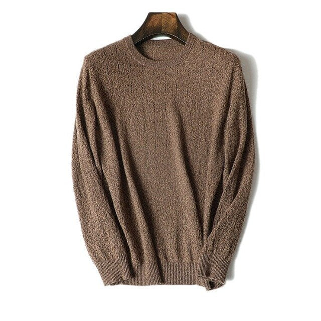 new arrival 100% cashmere men's winter sweater long sleeve crew neck pullover
