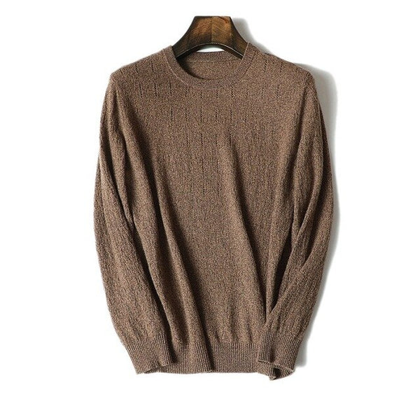 new arrival 100% cashmere men's winter sweater long sleeve crew neck pullover