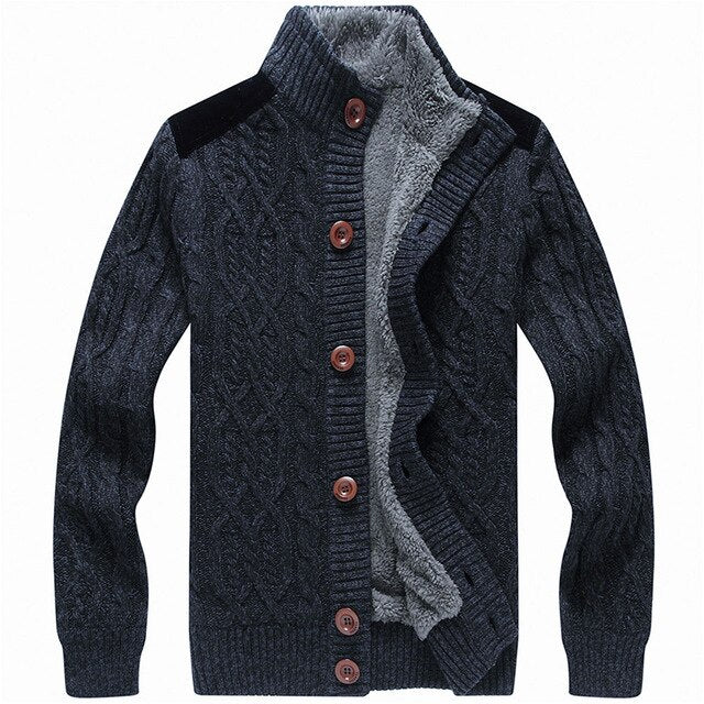 Man's Sweater Fashion Autumn Winter Wool Cardigans Men's Casual Thick Warm Sweater Coats Male 2019 Knitting Sweter Hombre S-3XL