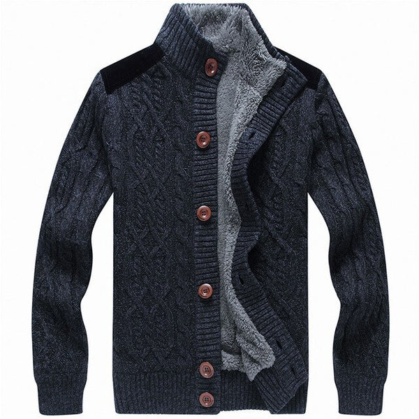 Man's Sweater Fashion Autumn Winter Wool Cardigans Men's Casual Thick Warm Sweater Coats Male 2019 Knitting Sweter Hombre S-3XL