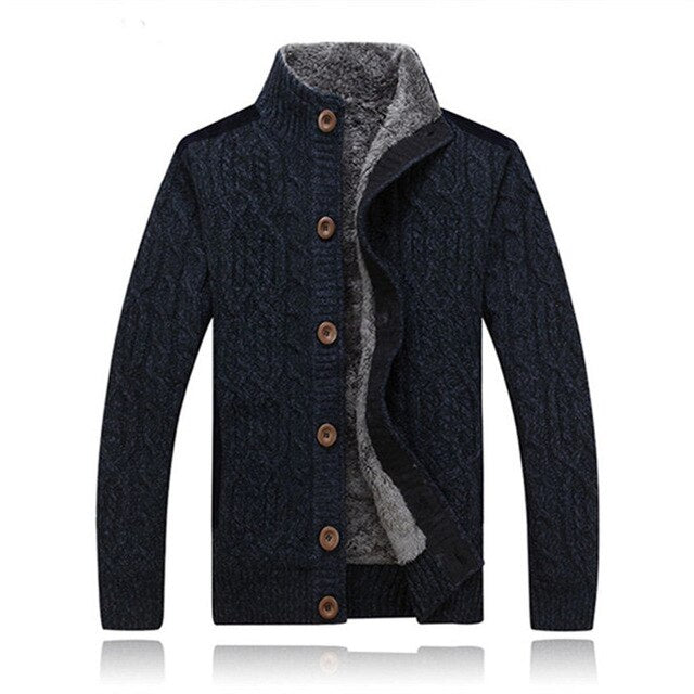 30% Wool 30% Cotton 2015 New Arrival Thicken Winter Mens Sweaters Cardigan Men Fleece Agasalho Masculino Brand AfsJeep A3044