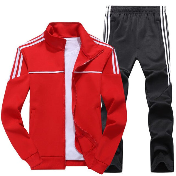 Brand New Men Sets Sportswear Jogger Suit  Fashion Sporting Suit Zipper Jacket +Sweatpants Mens Clothing 2 Pieces Sets Tracksuit