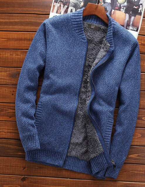 Winter thermal sweater outerwear for men 2019 new tidal current male solid color personalized zipper cardigan sweater M45