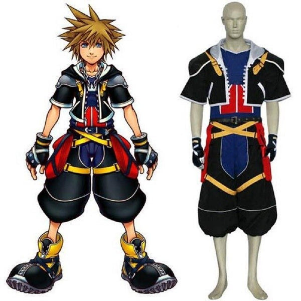 Game Kingdom Hearts 1 3 Cosplay Sora Costume Anime Carnival Adult Costume Halloween Full Set Male Men Sweater Jackets Party Suit