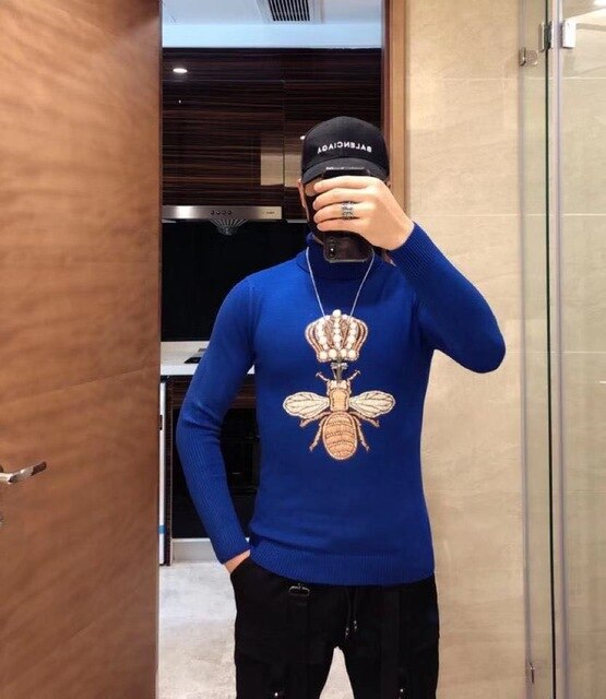 WE10182    Fashion Men's Sweaters 2019 Runway Luxury famous Brand European Design party style Men's Clothing