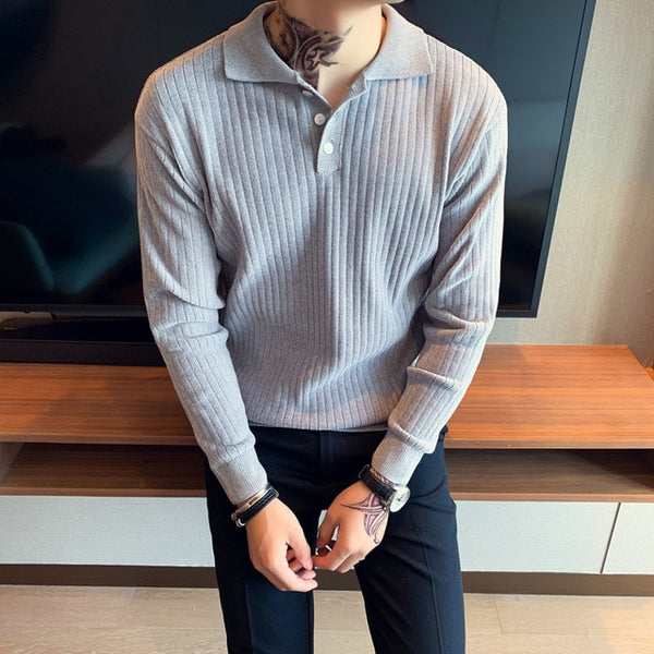 British Style Pullover Sweater Men Fashion Loose Solid Chenille Mens Casual Sweaters Long Sleeve Knitted Pull Homme 2019 3XL-M