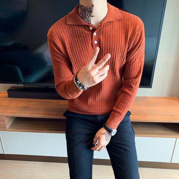 British Style Pullover Sweater Men Fashion Loose Solid Chenille Mens Casual Sweaters Long Sleeve Knitted Pull Homme 2019 3XL-M