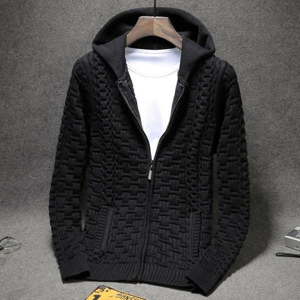 New Arrival Winter Men's Casual Sweater Loose Fashion Warm Zipper With Pockets Brand Cardigan Large Male Size 4xl 5xl 6xl