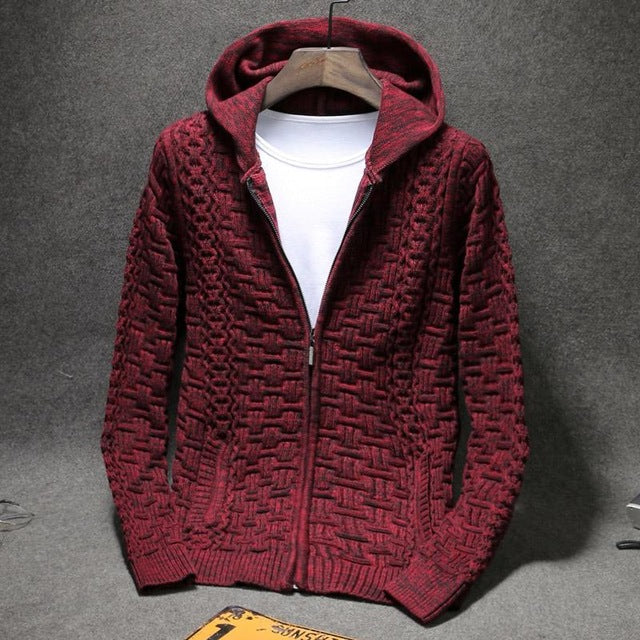 New Arrival Winter Men's Casual Sweater Loose Fashion Warm Zipper With Pockets Brand Cardigan Large Male Size 4xl 5xl 6xl