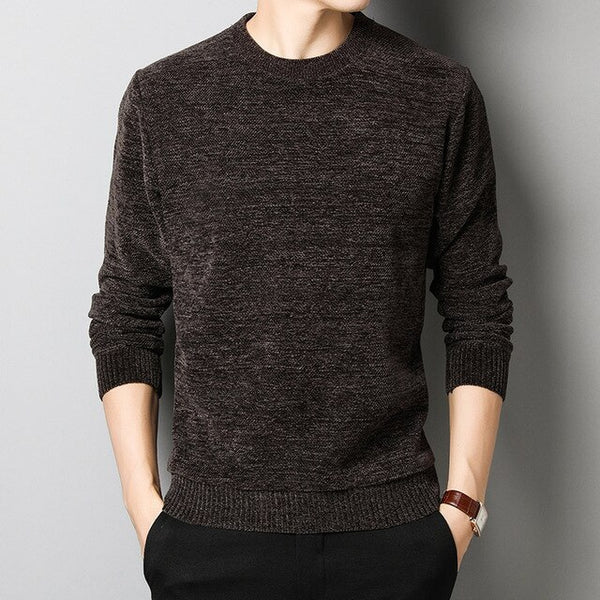 2019 New Thick Velvet Fashion Brand Sweaters Men Pullover Warm Slim Fit Jumpers Knitting Winter Korean Style Casual Men Clothes