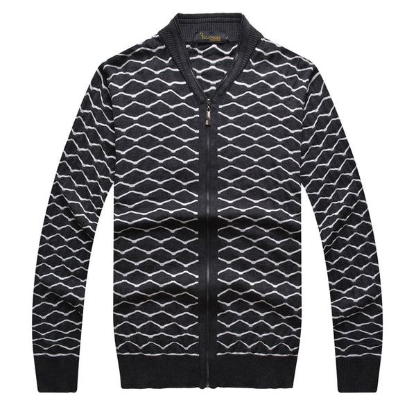Billionaire italian couture sweater men's clothing high quality fashion casual elegance wave pattern cardigan wool free shiping