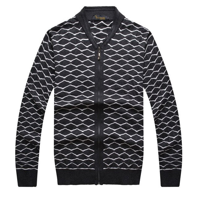 Billionaire italian couture sweater men's clothing high quality fashion casual elegance wave pattern cardigan wool free shiping