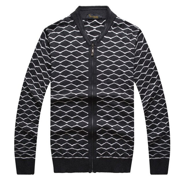 Billionaire italian couture sweater men's clothing high quality fashion casual elegance wave pattern cardigan wool free shiping