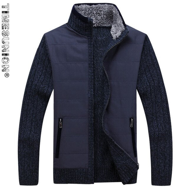 Winter Warm Sweater Men 2019 Mens Thick Mens Cardigan Sweater Brand Clothing Wool liner Pull Homme Knitwear Clothing