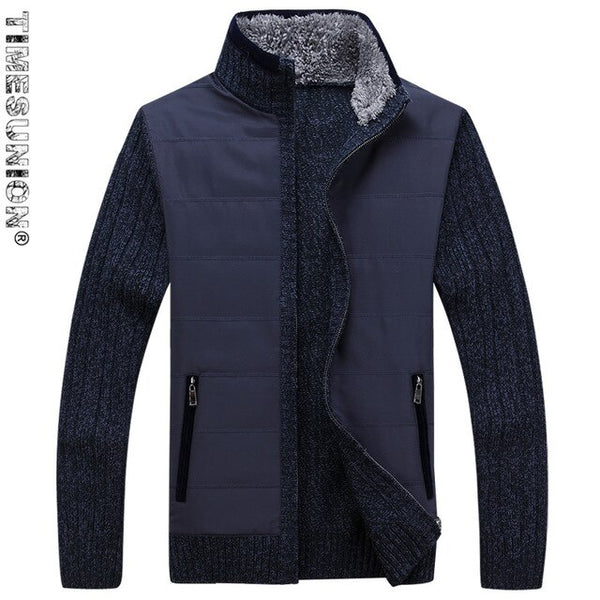 Winter Warm Sweater Men 2019 Mens Thick Mens Cardigan Sweater Brand Clothing Wool liner Pull Homme Knitwear Clothing