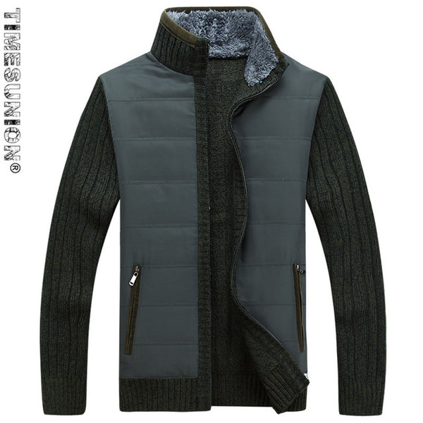 Winter Warm Sweater Men 2019 Mens Thick Mens Cardigan Sweater Brand Clothing Wool liner Pull Homme Knitwear Clothing