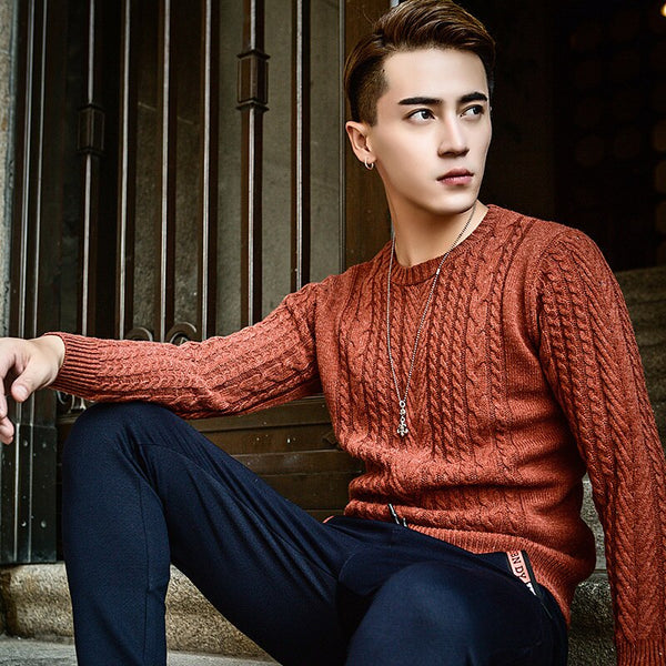 Men's Essential Knit Turtleneck Sweater Cashmere Wool Long Sleeve Roll Neck Pullover