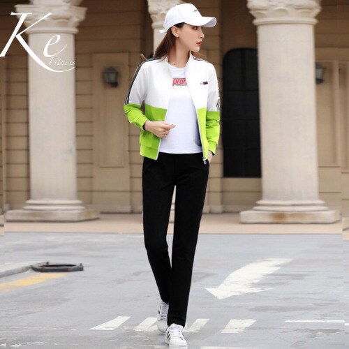 KE red tracksuit 3 piece thin sportswear large plus big size fitness men women sport set  sweater wear suit couples autumn