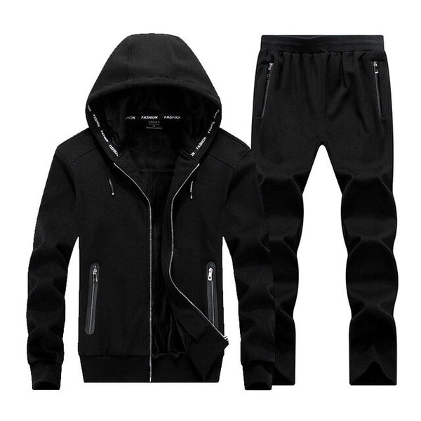 Winter Men Tracksuit Large Size Sweater Suit Male Hooded Fleece With Thickened Kid Size Big Yards Male Adolescent Set Men L-8XL