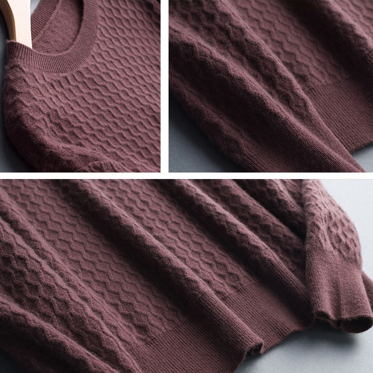 Geniues Cashmere 100 Real Sweaters For Men Casual Men Long Sleeve Knitwear Autumn Winter Slim Fit Basic Pullover Tops