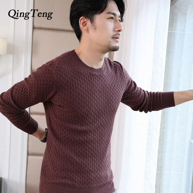 Geniues Cashmere 100 Real Sweaters For Men Casual Men Long Sleeve Knitwear Autumn Winter Slim Fit Basic Pullover Tops