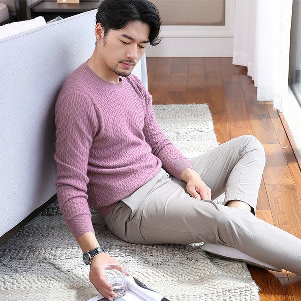 Geniues Cashmere 100 Real Sweaters For Men Casual Men Long Sleeve Knitwear Autumn Winter Slim Fit Basic Pullover Tops