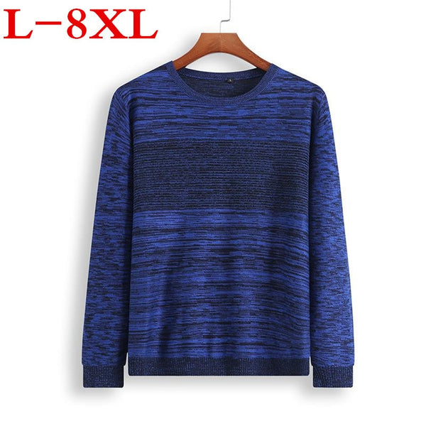 2018 New 8XL 7XL  Export goods Spring sweater men famous brand clothing fashion o-neck knit male sweater fashion casual pullover