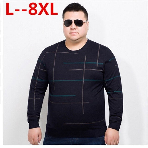 8XL 7XL 6XL 2018 Spring Winter New Sweater Men Slim Fit Knitted Pullover Men Fashion Plus Size High Quality Brand Sweater