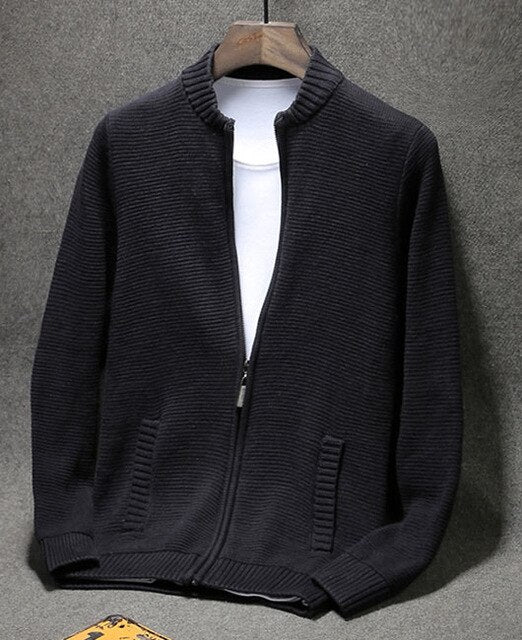 Men sweater cardigan zipper 2019 autumn and winter cotton male thin slim plus size sweater teenage boy knitted outerwear