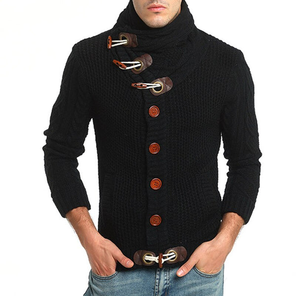 winter Mens wool turtleneck sweaters Button decoration jumper sweter Men brand pullover casual knitted cashmere sweater sueter
