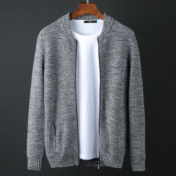 Men sweater cardigan zipper 2019 autumn and winter 100% cotton plus size sweater male fashion outerwear 3Xl 4XL 5Xl 6XL