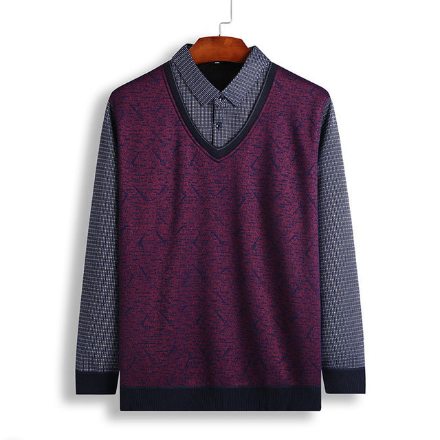 Big size 8XL 6XL 5XL 2018 winter Fashion Casual Men Sweaters Pullover Slim Fit Cotton Patchwork Men Sweaters Pullover Plus Size